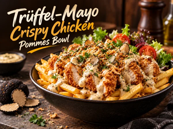 Trüffel-Mayo Crispy Chicken Pommes Bowl
