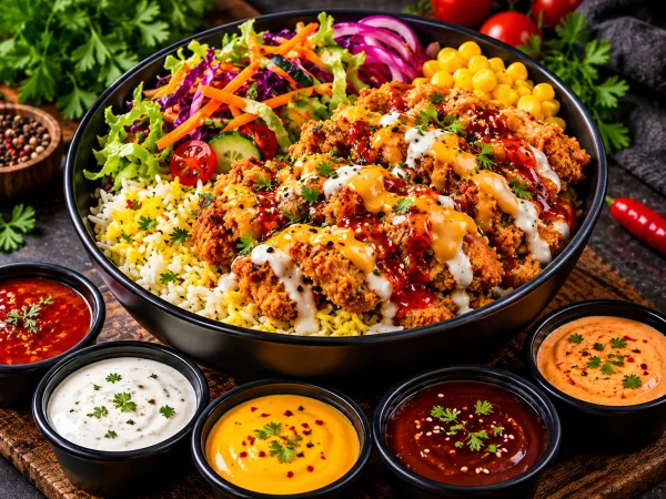 BBQ Crispy Chicken Reis Bowl